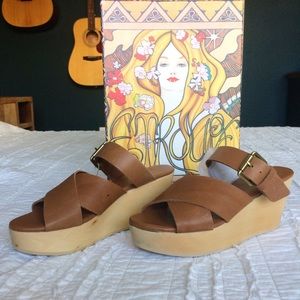 NWT Anthropologie F-Troupe Leather Mule Sandals